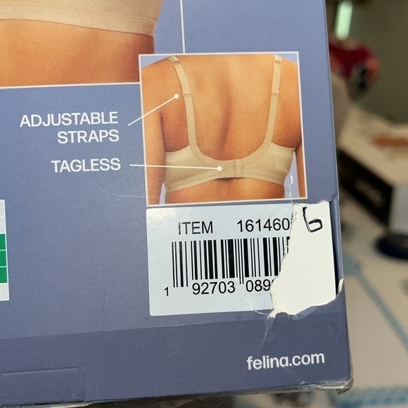 Felina Ladies' Side Smoothing Bra, 2-pack  Size Extra Large New in Box - Picture 3 of 3